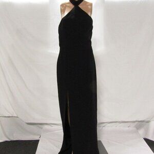 Amanda Uprichard Women’s Queen Crown Halter Gown – Black – Size M